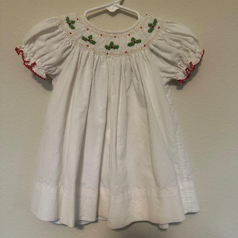 Baby Anavini hand smocked holiday dress